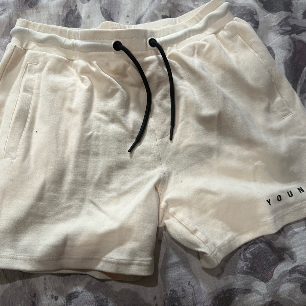 YoungLA Cream Athletic Men's Shorts